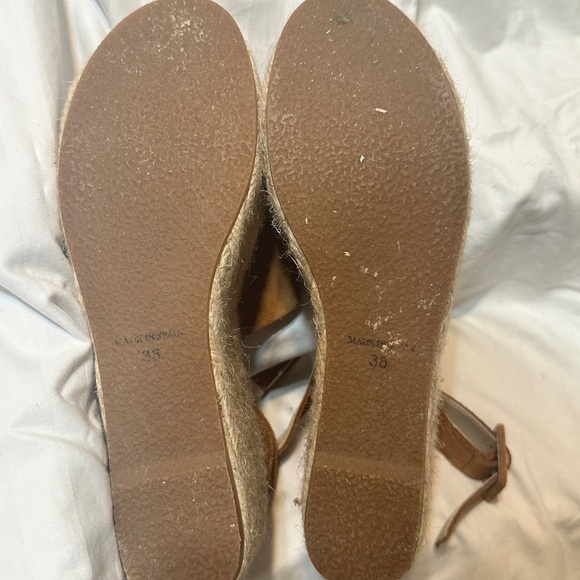 FREE PEOPLE Brown Suede Espadrille Wedge Sandals - Picture 5 of 7